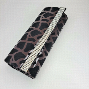 Brown and Black Evening Clutch Purse